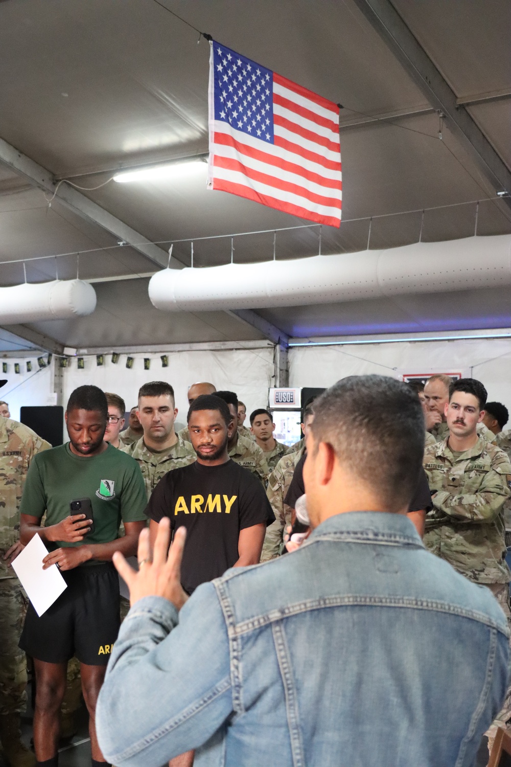 USO Ambassador Wilmer Valderrama visits Bemowo Piskie Training Area, Poland