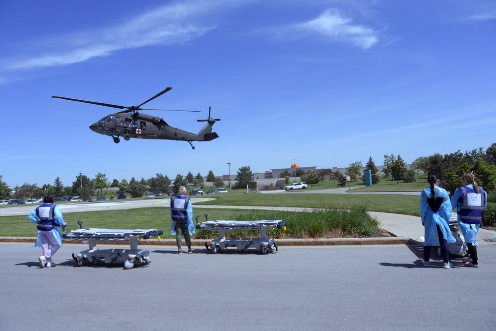 Wisconsin Guard Black Hawks practice emergency response with Aurora Medical centers