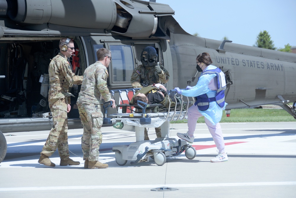 Wisconsin Guard Black Hawks practice emergency response with Aurora Medical centers