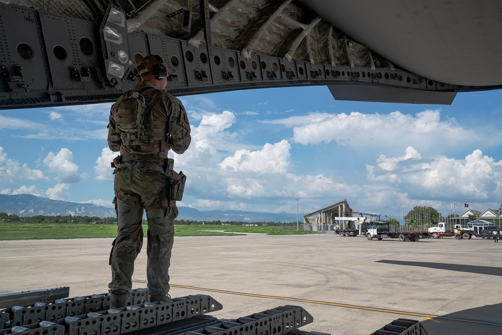 U.S. Military Aircraft Transports Aid to Haiti