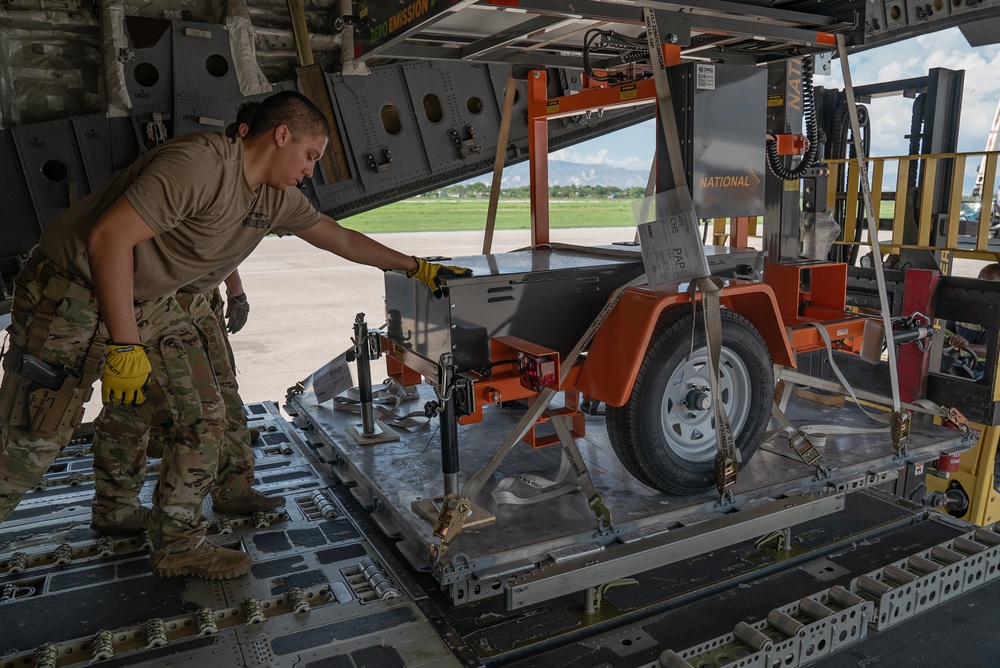 U.S. Military Aircraft Transports Aid to Haiti