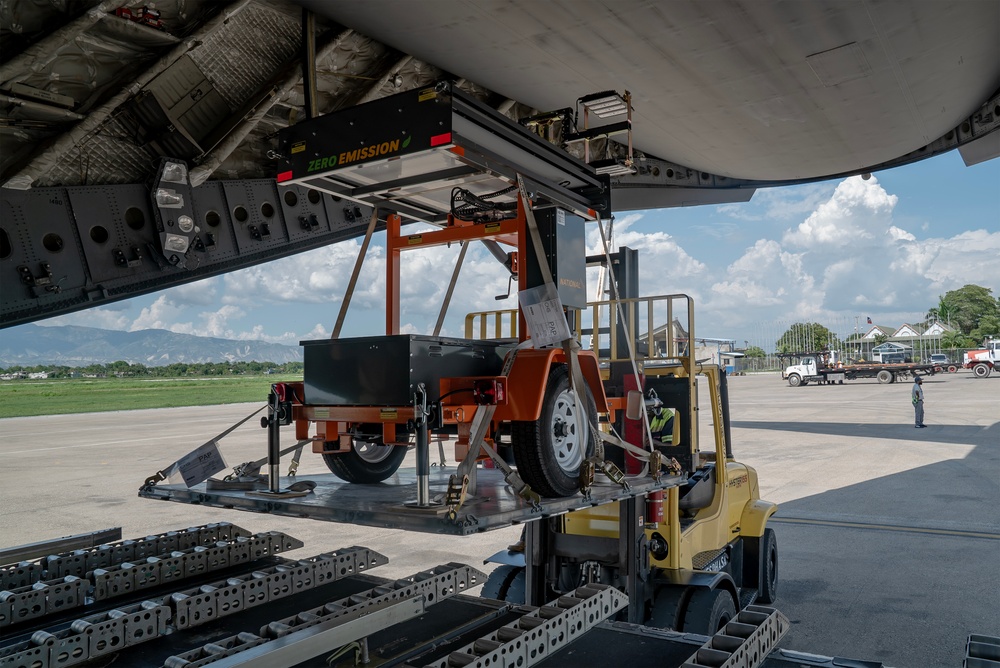 U.S. Military Aircraft Transports Aid to Haiti