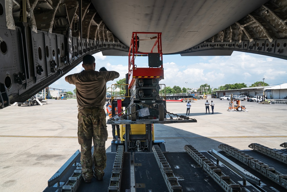 U.S. Military Aircraft Transports Aid to Haiti