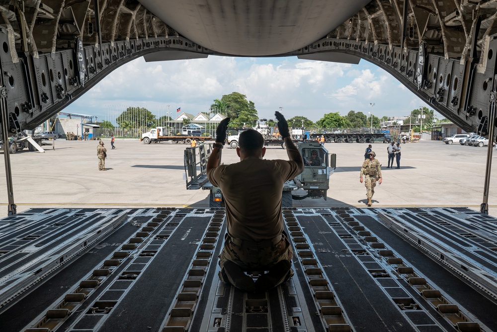 U.S. Military Aircraft Transports Aid to Haiti