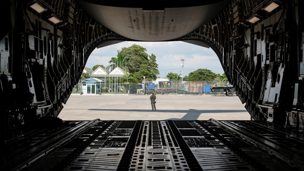 U.S. Military Aircraft Transports Aid to Haiti