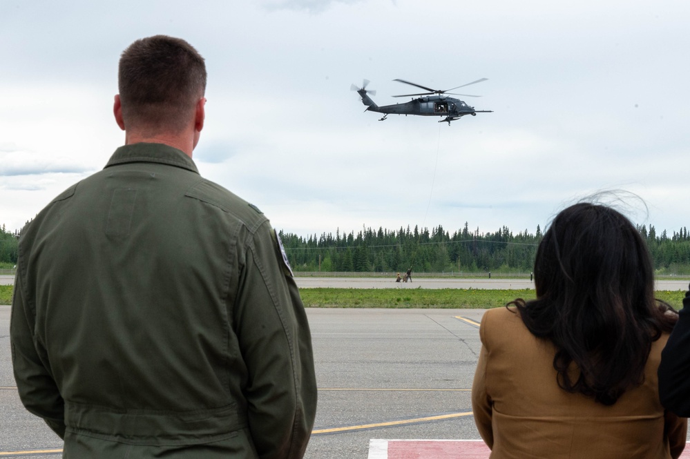 Charge d’Affaires of India to the United States visits Eielson during Red Flag-Alaska 24-2