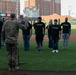 Battalion commander administers oath of enlistment at OKC baseball game