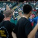 Battalion commander administers oath of enlistment at OKC baseball game