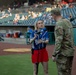 Battalion commander administers oath of enlistment at OKC baseball game