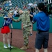 Battalion commander administers oath of enlistment at OKC baseball game