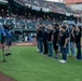 Battalion commander administers oath of enlistment at OKC baseball game