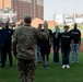 Battalion commander administers oath of enlistment at OKC baseball game