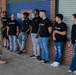 Battalion commander administers oath of enlistment at OKC baseball game