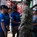 Battalion commander administers oath of enlistment at OKC baseball game