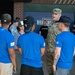 Battalion commander administers oath of enlistment at OKC baseball game