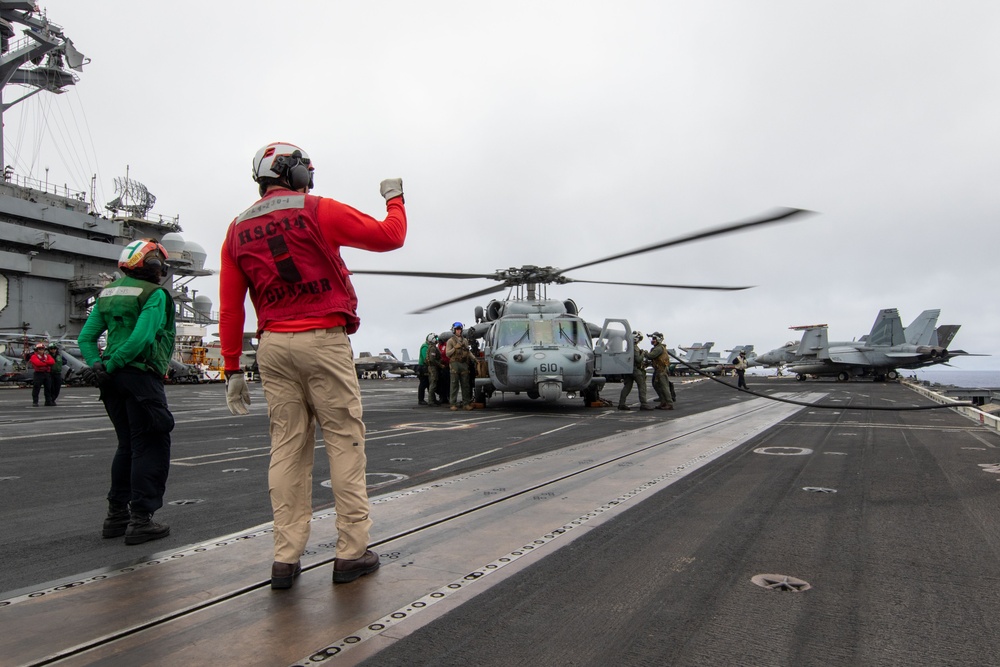 Abraham Lincoln conducts flight operations