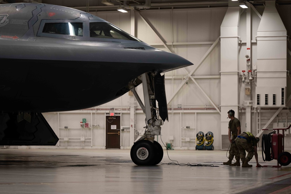 B-2 Spirit Conducts Night Operations