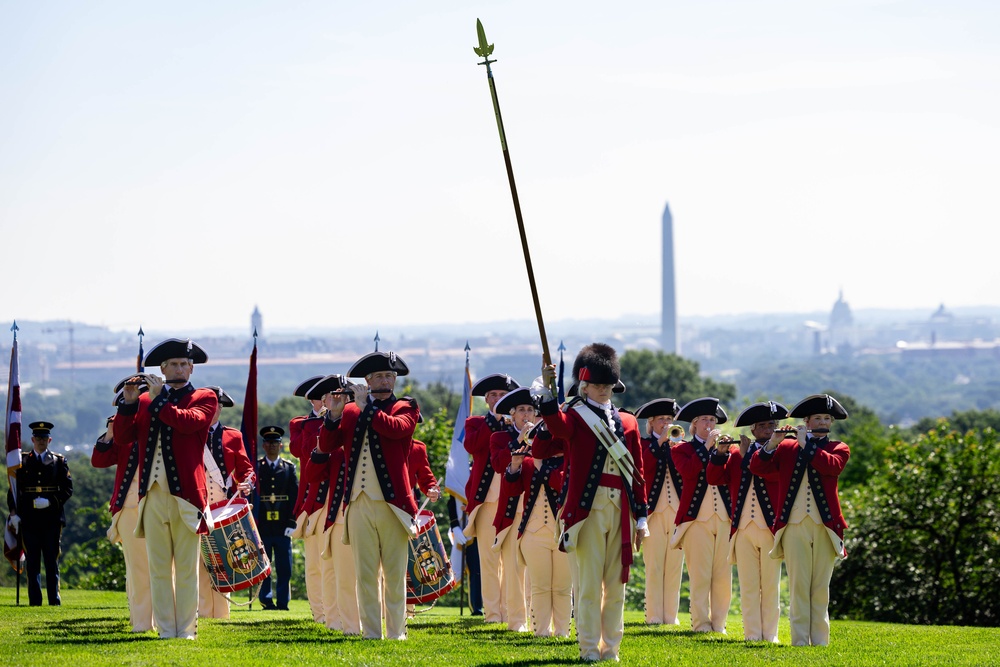 U.S. Army Soldiers support Army Full Honor Arrival ceremony in honor of the Chief of Staff of the Army (Spain)