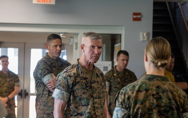 Commandant, Gen. Smith, and Sgt. Maj. Ruiz Visit 2nd Marine Logistics Group