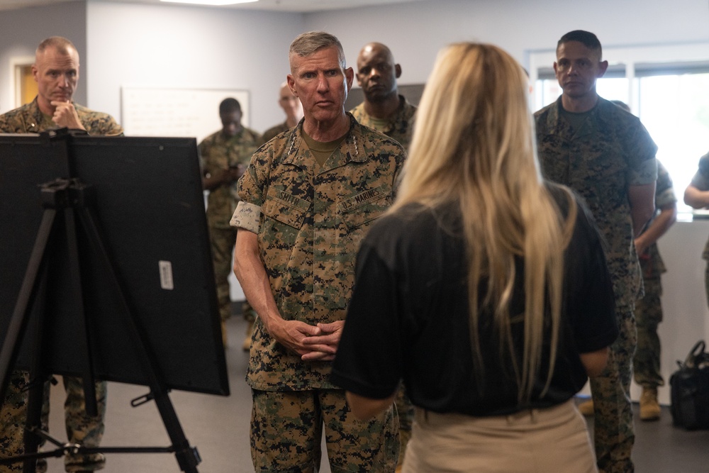 Commandant, Gen. Smith, and Sgt. Maj. Ruiz Visit 2nd Marine Logistics Group