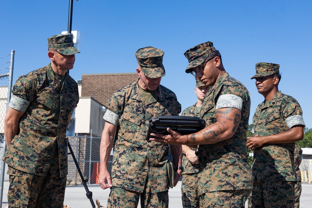 Commandant, Gen. Smith, and Sgt. Maj. Ruiz Visit 2nd Marine Logistics Group