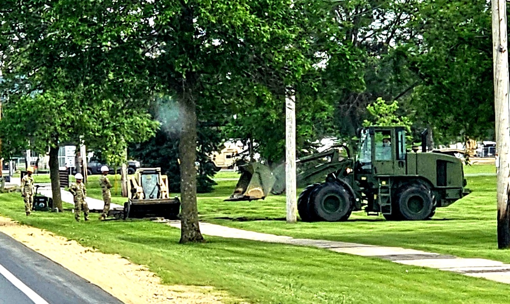 Wisconsin National Guard’s 824th Engineers complete sidewalk troop project during 2024 Fort McCoy training