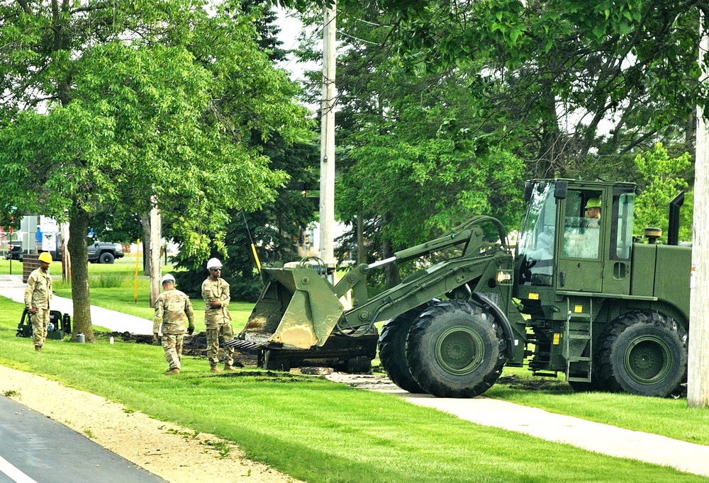 Wisconsin National Guard’s 824th Engineers complete sidewalk troop project during 2024 Fort McCoy training