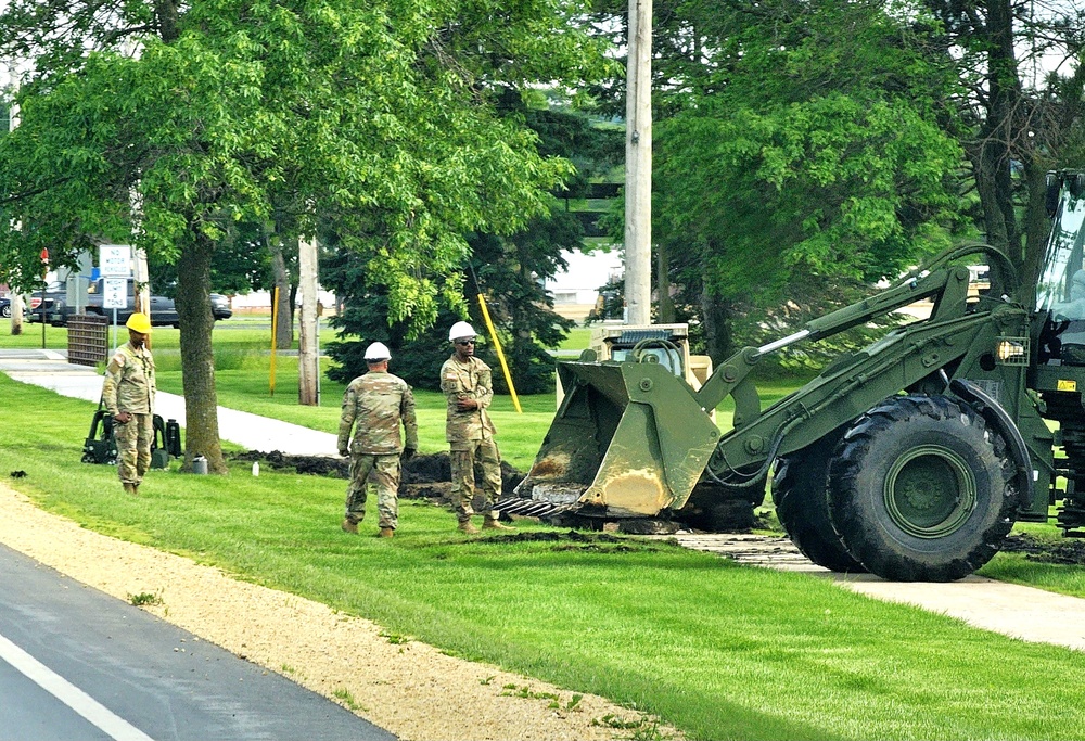 Wisconsin National Guard’s 824th Engineers complete sidewalk troop project during 2024 Fort McCoy training