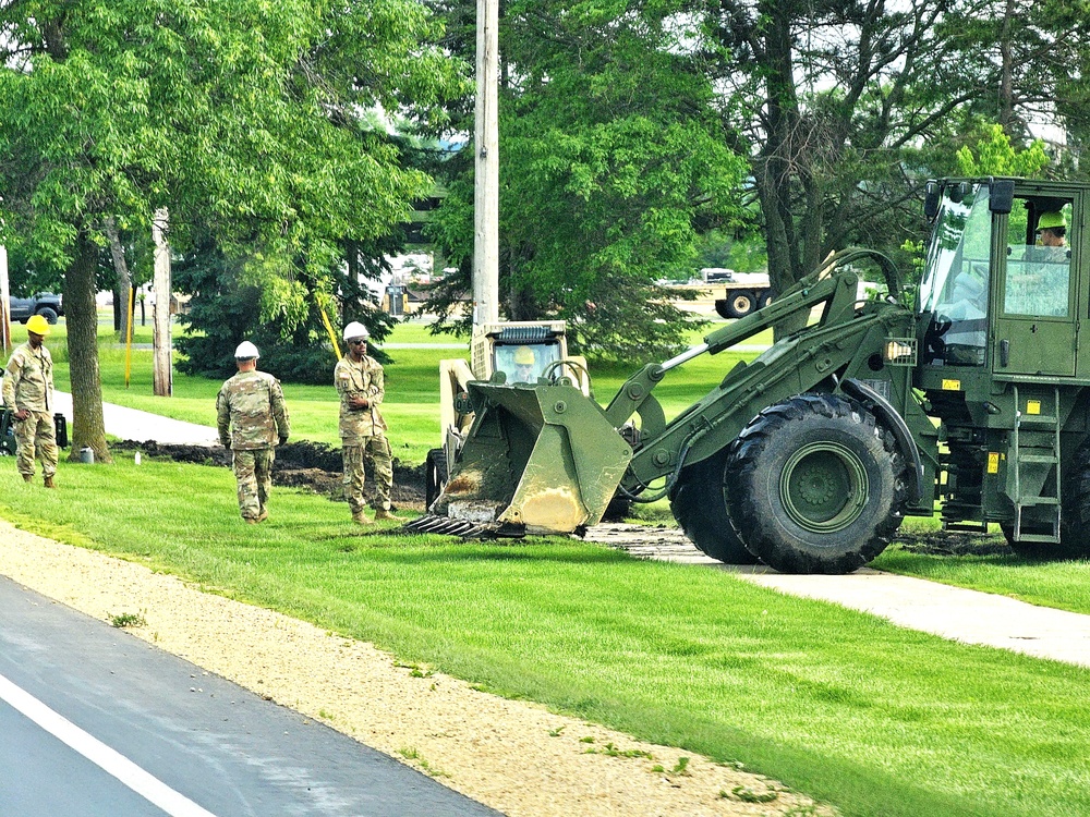 Wisconsin National Guard’s 824th Engineers complete sidewalk troop project during 2024 Fort McCoy training