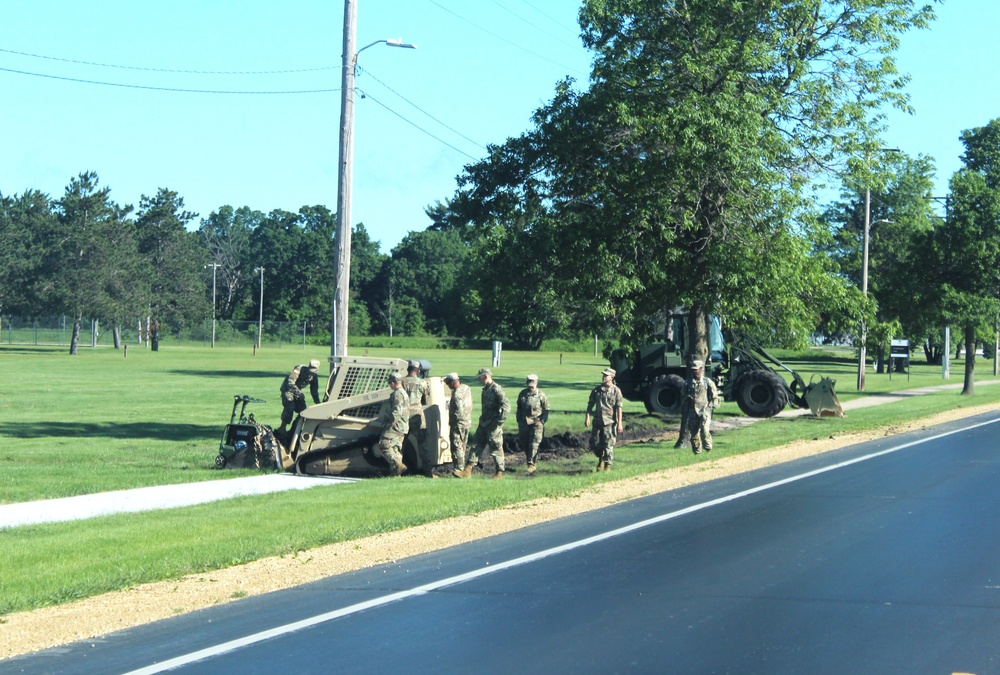 Wisconsin National Guard’s 824th Engineers complete sidewalk troop project during 2024 Fort McCoy training