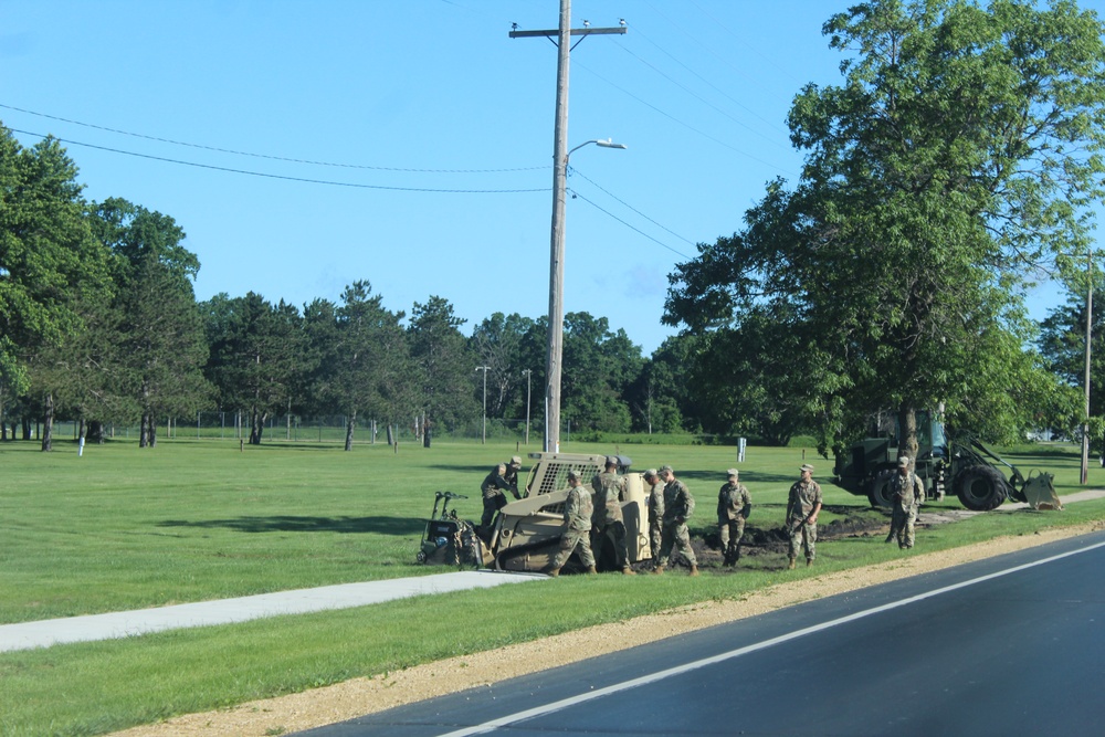 Wisconsin National Guard’s 824th Engineers complete sidewalk troop project during 2024 Fort McCoy training