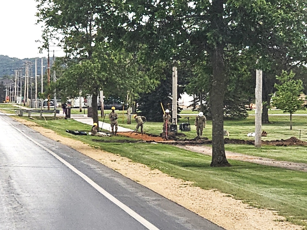 Wisconsin National Guard’s 824th Engineers complete sidewalk troop project during 2024 Fort McCoy training