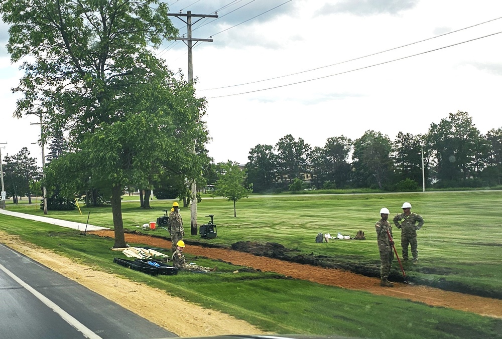 Wisconsin National Guard’s 824th Engineers complete sidewalk troop project during 2024 Fort McCoy training