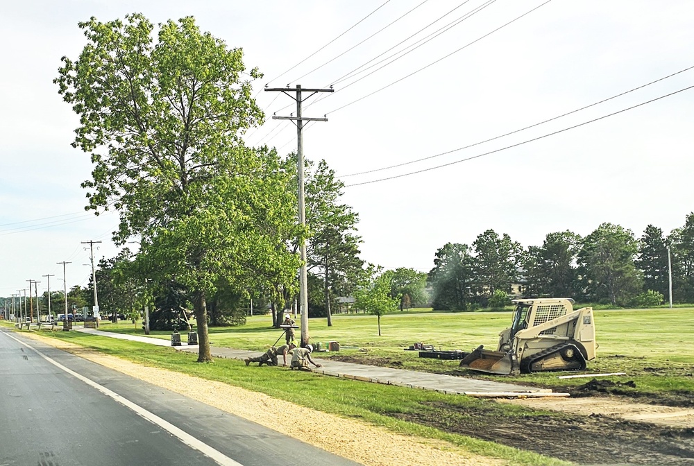 Wisconsin National Guard’s 824th Engineers complete sidewalk troop project during 2024 Fort McCoy training