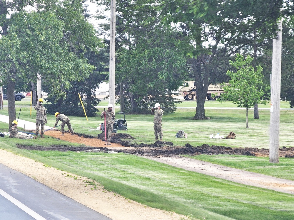 Wisconsin National Guard’s 824th Engineers complete sidewalk troop project during 2024 Fort McCoy training