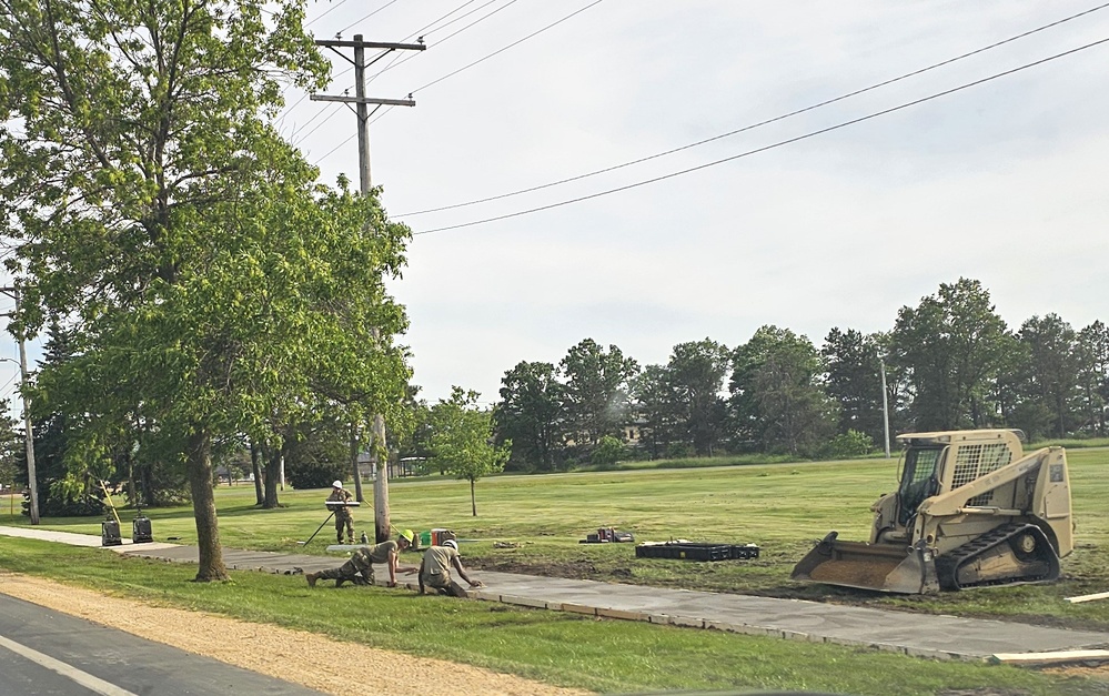 Wisconsin National Guard’s 824th Engineers complete sidewalk troop project during 2024 Fort McCoy training