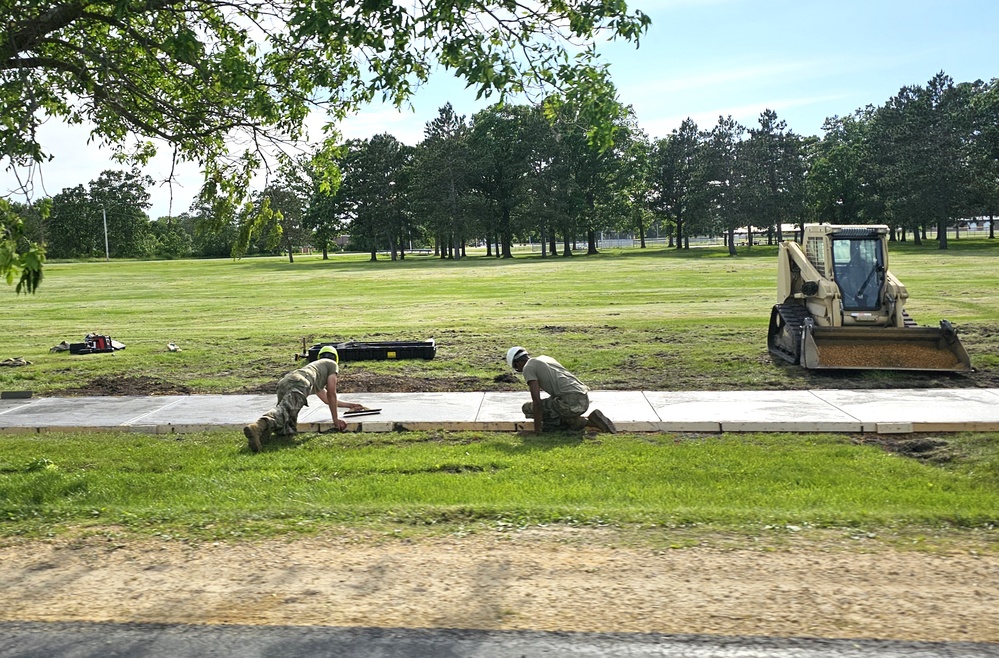 Wisconsin National Guard’s 824th Engineers complete sidewalk troop project during 2024 Fort McCoy training