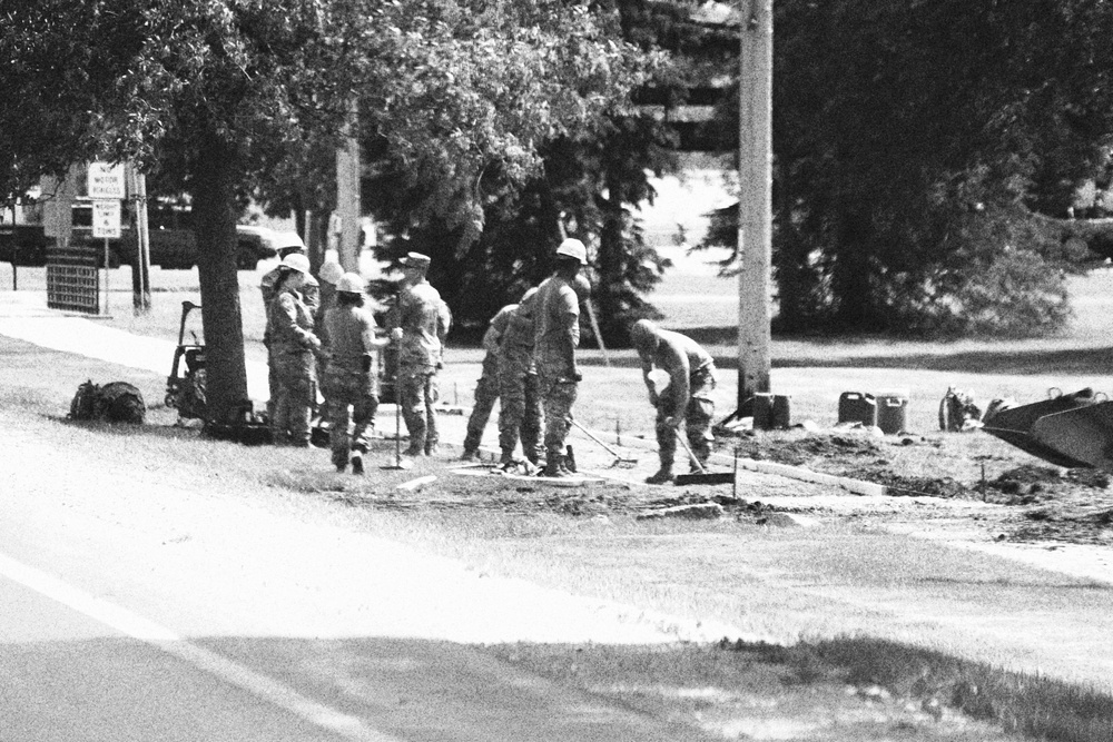 Wisconsin National Guard’s 824th Engineers complete sidewalk troop project during 2024 Fort McCoy training