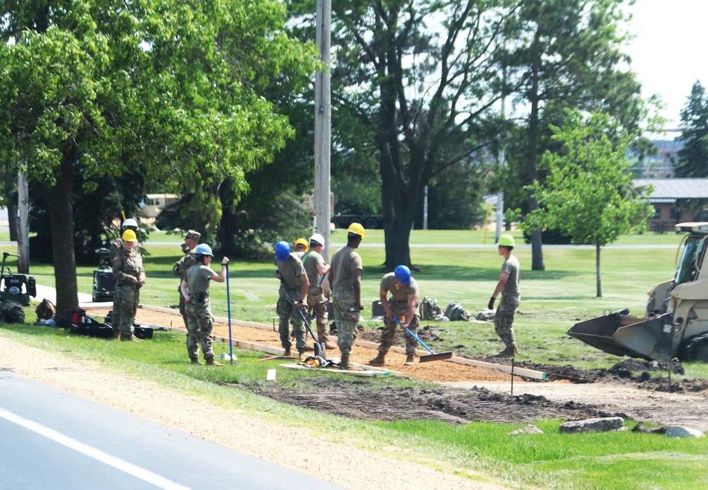 Wisconsin National Guard’s 824th Engineers complete sidewalk troop project during 2024 Fort McCoy training