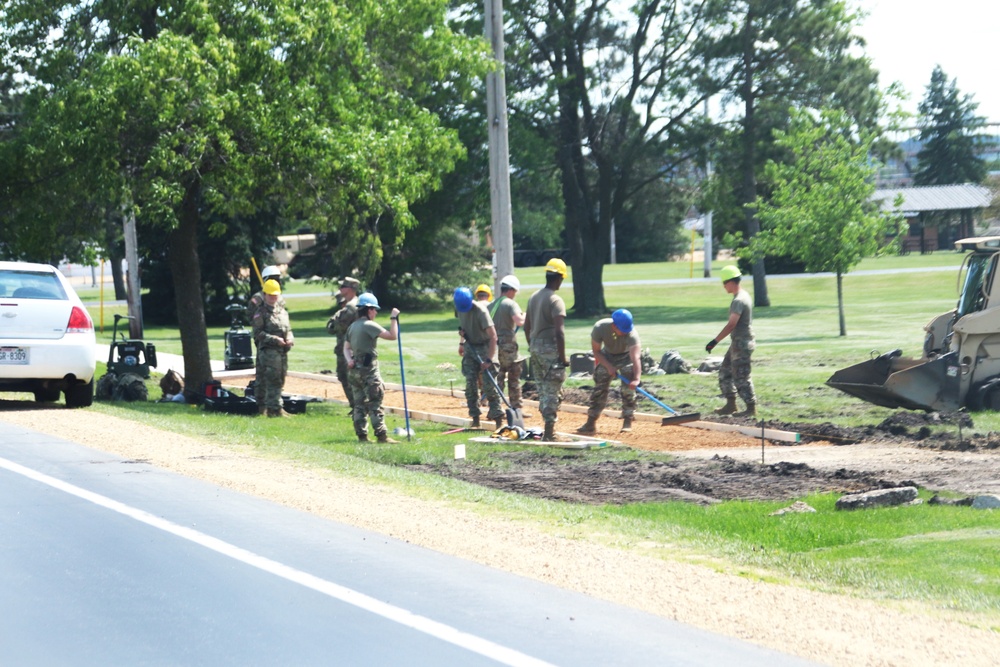 Wisconsin National Guard’s 824th Engineers complete sidewalk troop project during 2024 Fort McCoy training