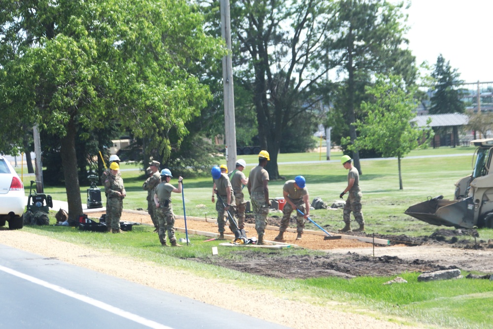 Wisconsin National Guard’s 824th Engineers complete sidewalk troop project during 2024 Fort McCoy training