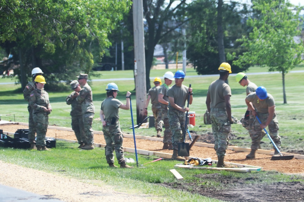 Wisconsin National Guard’s 824th Engineers complete sidewalk troop project during 2024 Fort McCoy training