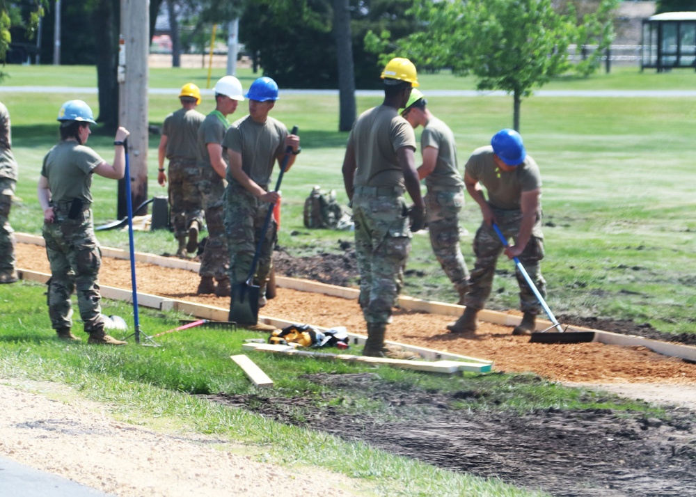 Wisconsin National Guard’s 824th Engineers complete sidewalk troop project during 2024 Fort McCoy training