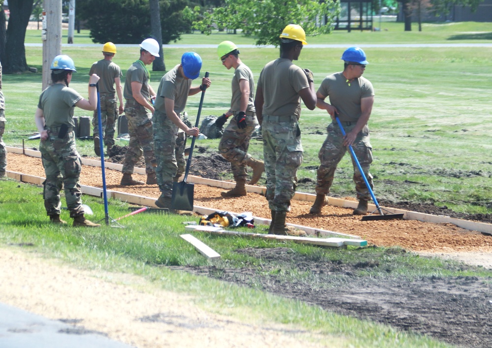 Wisconsin National Guard’s 824th Engineers complete sidewalk troop project during 2024 Fort McCoy training