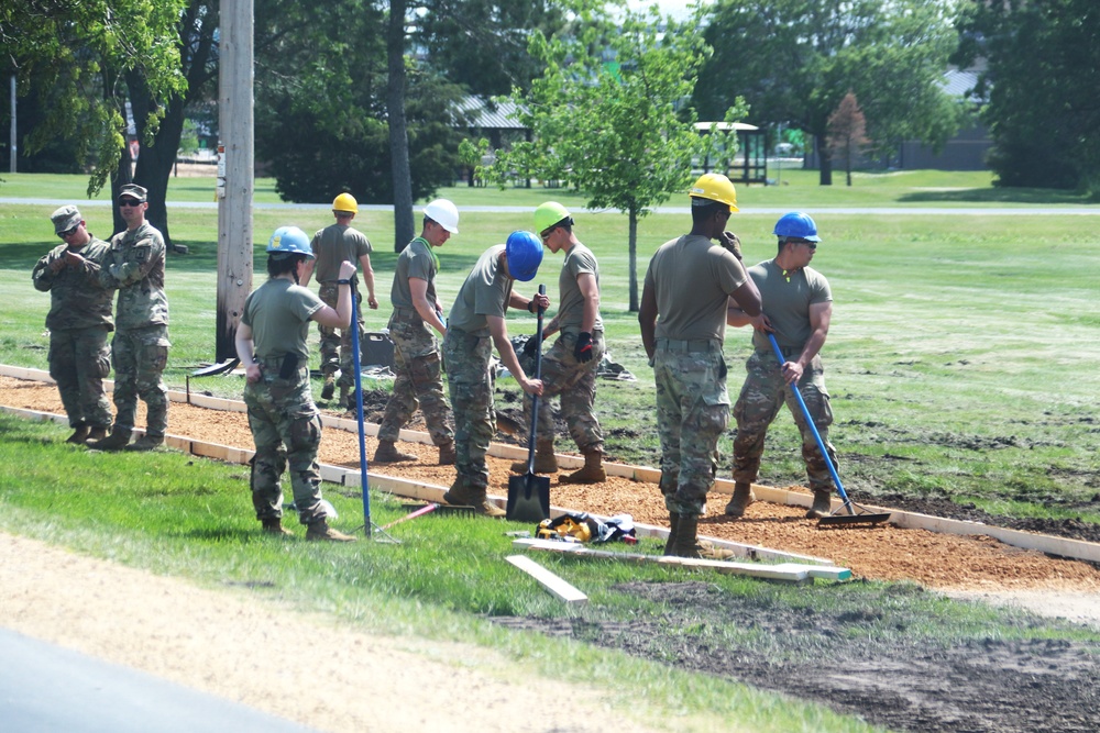 Wisconsin National Guard’s 824th Engineers complete sidewalk troop project during 2024 Fort McCoy training