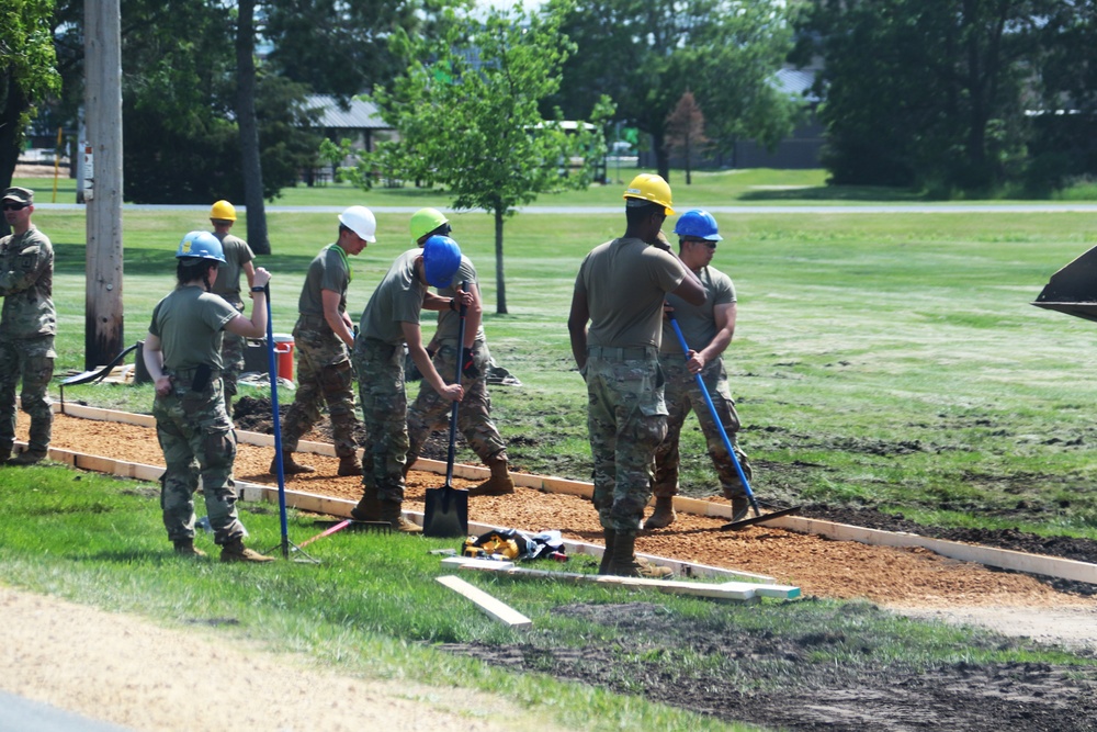 Wisconsin National Guard’s 824th Engineers complete sidewalk troop project during 2024 Fort McCoy training