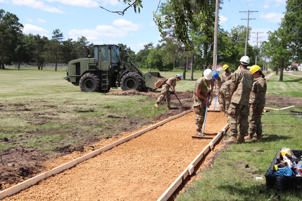 Wisconsin National Guard’s 824th Engineers complete sidewalk troop project during 2024 Fort McCoy training