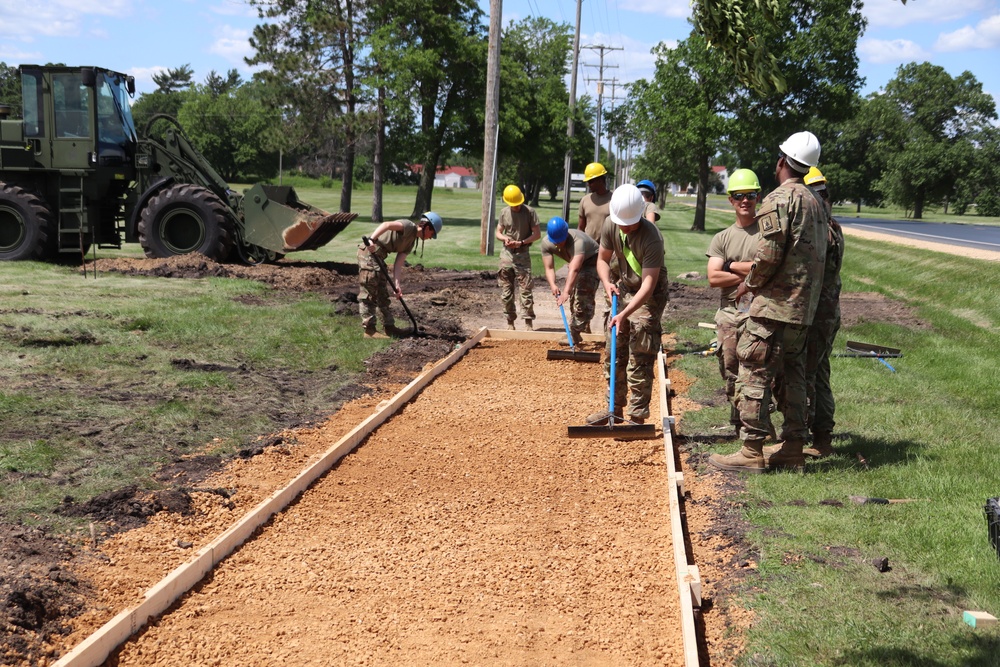 Wisconsin National Guard’s 824th Engineers complete sidewalk troop project during 2024 Fort McCoy training