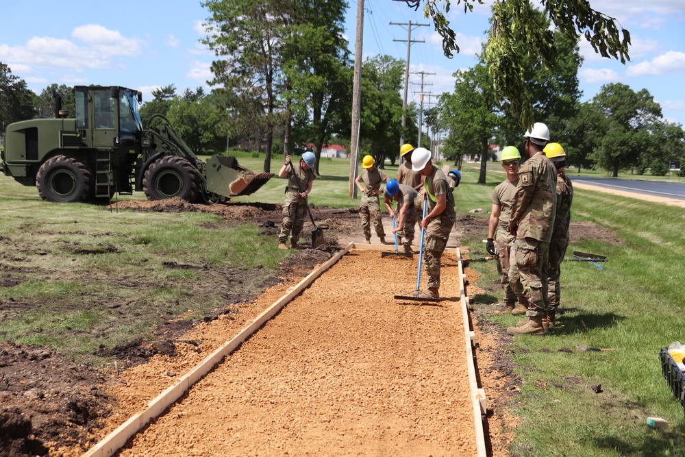 Wisconsin National Guard’s 824th Engineers complete sidewalk troop project during 2024 Fort McCoy training