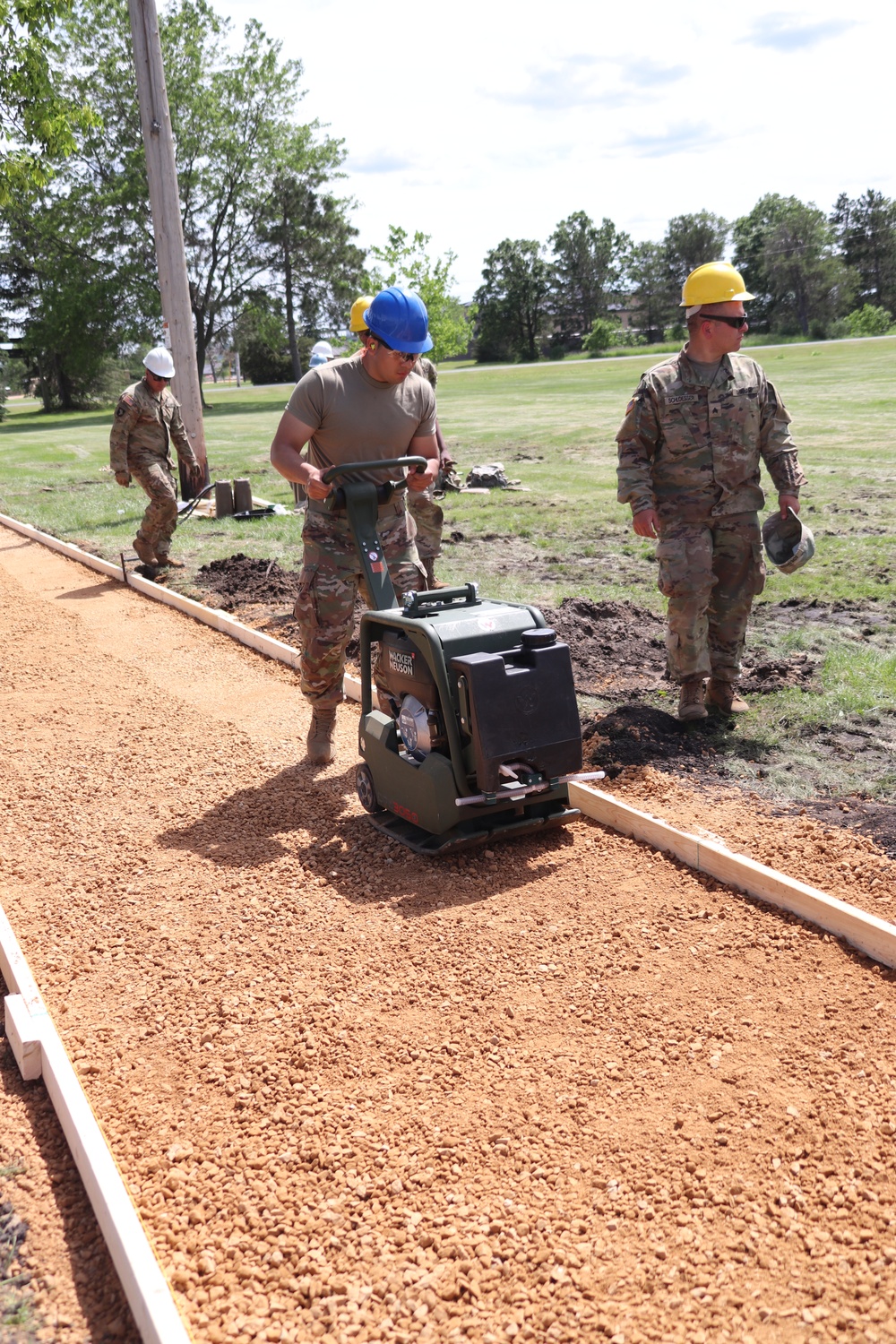 Wisconsin National Guard’s 824th Engineers complete sidewalk troop project during 2024 Fort McCoy training